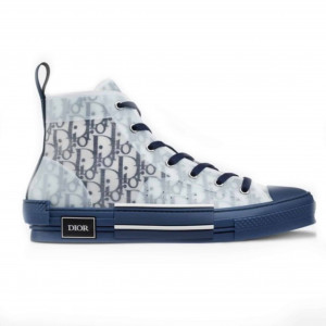 DIOR B23 HIGH-TOP SNEAKER IN BLUE DIOR OBLIQUE - CD29