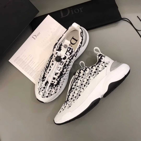 DIOR B24 CANNAGE MOTIF BLACK SNEAKER - CD21