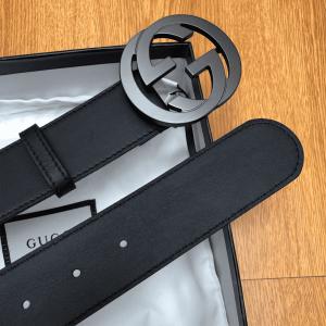 GUCCI INTERLOCKING-G LEATHER BELT