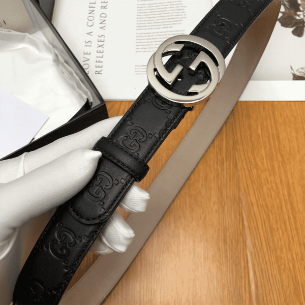 GUCCI INTERLOCKING-G LEATHER BELT