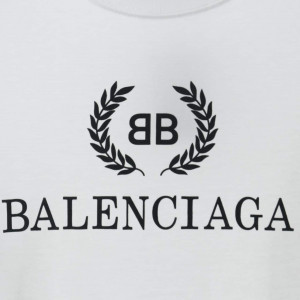 BALENCIAGA WHEAT EAR SHORT SLEEVE WHITE T SHIRT