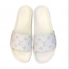 LOUIS VUITTON WHITE MONOGRAM SLIDES - LVS43