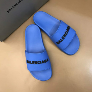 BALENCIAGA RUBBER LOGO POOL SLIDE SANDALS - BBS1