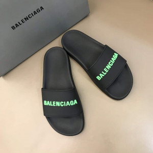 BALENCIAGA RUBBER LOGO POOL SLIDE SANDALS - BBS3