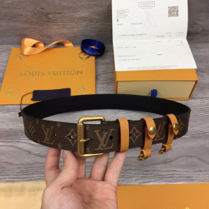 LOUIS VUITTON SIGNATURE BELT MONOGRAM 35MM BROWN - B112