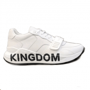 BURBERRY KINGDOM PRINT SNEAKERS IN WHITE - BBR56