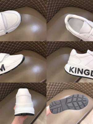 BURBERRY KINGDOM PRINT SNEAKERS IN WHITE - BBR56