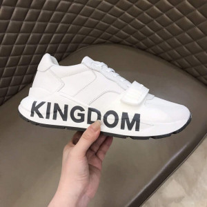 BURBERRY KINGDOM PRINT SNEAKERS IN WHITE - BBR56