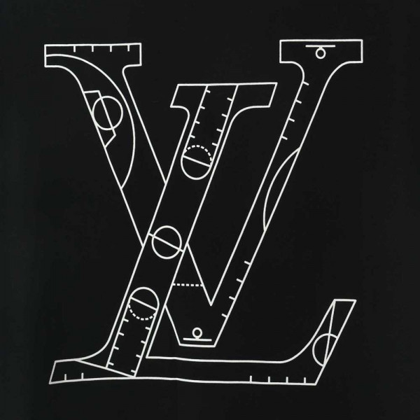 Louis Vuitton NBA Front And Black Print T-Shirt - LSVTS01