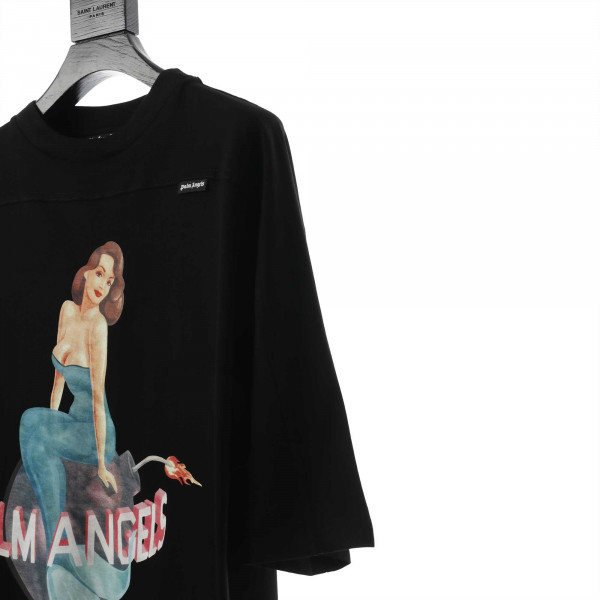 PA Cotton Embroidered Mermaid Double Layered T-Shirt With Print - PA26