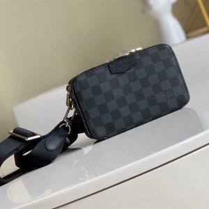 LOUIS VUITTON ALPHA WEARABLE WALLET DAMIER GRAPHITE CANVAS N60418