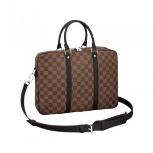 LOUIS VUITTON PORTE-DOCUMENTS VOYAGE PM MONOGRAM MACASSAR CANVAS N41466