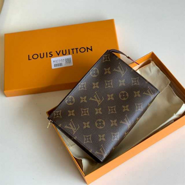 LOUIS VUITTON TOILETRY POUCH 19 MONOGRAM CANVAS IN BROWN M47544