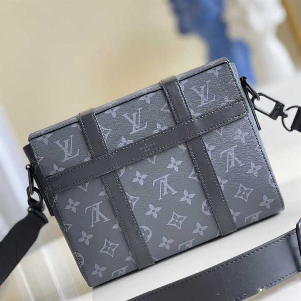 M45727 LOUIS VUITTON TRUNK MESSENGER MONOGRAM ECLIPSE COATED CANVAS