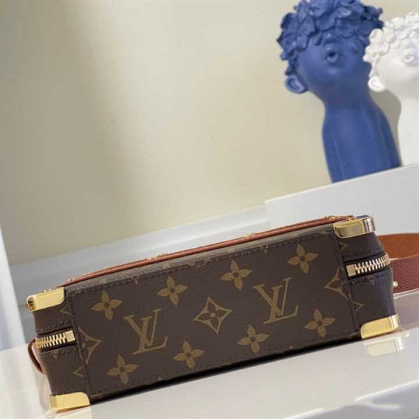 M45785 LOUIS VUITTON X NBA HANDLE TRUNK MONOGRAM COATED CANVAS TEXTILE LINING IN BROWN