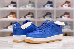 NIKE AIR FORCE 1 LOW CLOT BLUE SILK - NK42