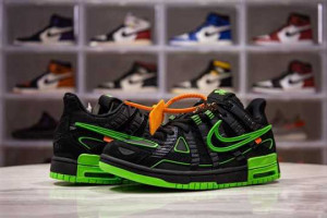 NIKE AIR RUBBER DUNK OFF-WHITE GREEN STRIKE - NK38