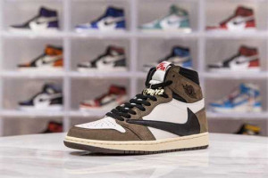 TRAVIS SCOTT X AIR JORDAN 1 RETRO HIGH OG 'MOCHA' - NK45