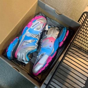 BALENCIAGA TRIPLE S CLEAR SOLE SNEAKERS IN PINK - BB61