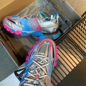 BALENCIAGA TRIPLE S CLEAR SOLE SNEAKERS IN PINK - BB61