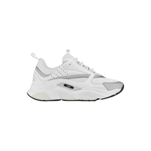 B22 Sneaker White Technical Mesh With White And Silver-Tone Calfskin - CDO82