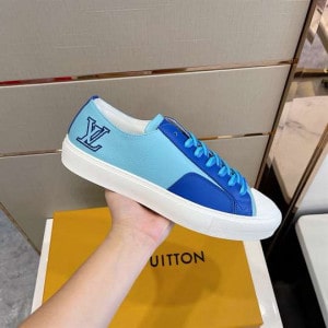 Louis Vuitton Tattoo Sneakers Blue Grained Calf Leather - LSVT113