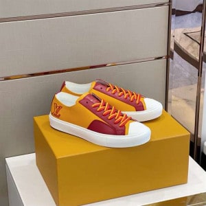 Louis Vuitton Tattoo Sneakers Yellow Grained Calf Leather - LSVT112