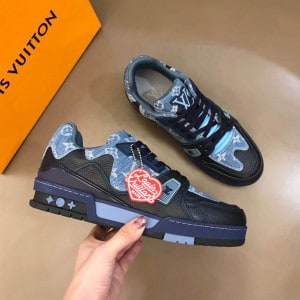 LOUIS VUITTON X NIGO TRAINER SNEAKERS IN BLUE - LSVT129