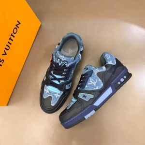 LOUIS VUITTON X NIGO TRAINER SNEAKERS IN BLUE - LSVT129