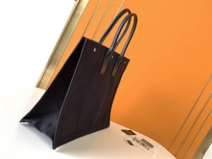 RIVE GAUCHE TOTE BAG IN LINEN AND LEATHER - WBY17