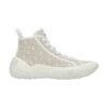 B28 HIGH-TOP SNEAKER OFF-WHITE DIOR OBLIQUE JACQUARD AND WHITE RUBBER - CDO084