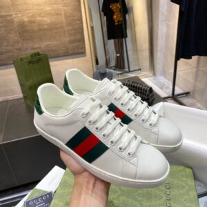 Gucci Ace Leather Sneaker With Green Crocodile – GC208