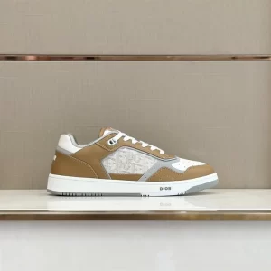 B27 LOW-TOP SNEAKER BEIGE AND CREAM SMOOTH CALFSKIN WITH CREAM DIOR OBLIQUE JACQUARD - CDO92