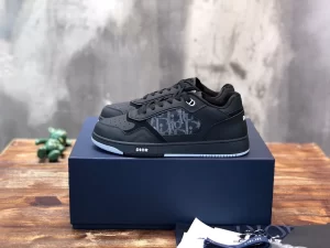 B27 LOW-TOP SNEAKER BLACK DIOR OBLIQUE GALAXY LEATHER WITH SMOOTH CALFSKIN AND SUEDE - CDO98