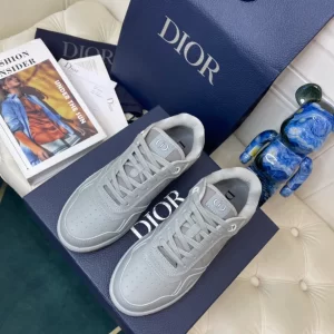 B27 LOW-TOP SNEAKER GRAY SMOOTH CALFSKIN AND DIOR OBLIQUE GALAXY LEATHER - CDO86