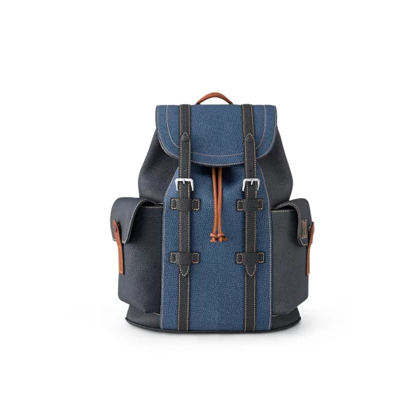 LOUIS VUITTON CHRISTOPHER PM BACKPACK IN BLACK AND BLUE - WLM527