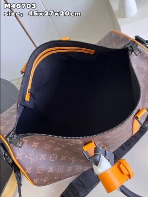 LOUIS VUITTON KEEPALL BANDOULIÈRE 45 MONOGRAM MACASSAR CANVAS - WLM543