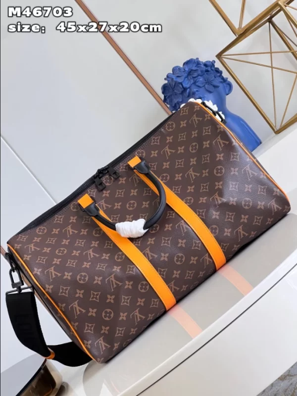 LOUIS VUITTON KEEPALL BANDOULIÈRE 45 MONOGRAM MACASSAR CANVAS - WLM543