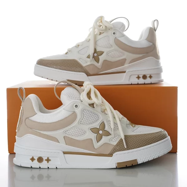 LV SKATE SNEAKER BEIGE WHITE – LSVT342