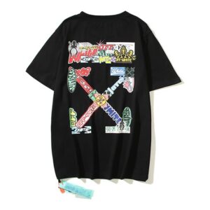 OW Cross arrow graffiti back printed T-Shirt – OW67 - 2