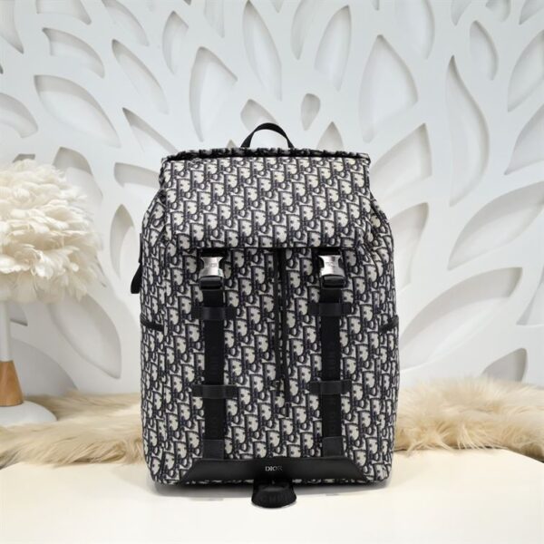 DIOR EXPLORER BACKPACK BEIGE AND BLACK OBLIQUE JACQUARD - DR006