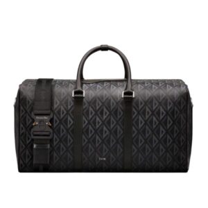 DIOR LINGOT 50 BAG BLACK CD DIAMOND CANVAS - DR009