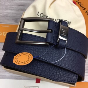 LOUIS VUITTON LV CITY PIN 35MM BELT IN NAVY BLUE - B108