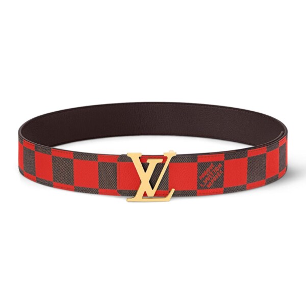 LOUIS VUITTON LV INITIALES 40MM REVERSIBLE BELT RED - B113