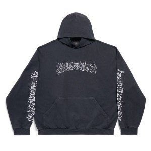 Balenciaga Diy Metal Outline Hoodie Oversized In Black - SBH024