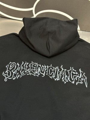 Balenciaga Diy Metal Outline Hoodie Oversized In Black - SBH024