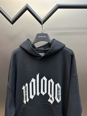 Balenciaga Nlogo Hoodie Medium Fut In Black - SBH027