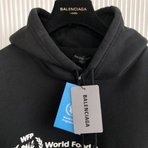 Balenciaga WFP Hoodie Medium Fit In Black - SBH028