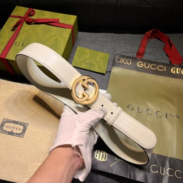 GUCCI BLONDIE BELT IN WHITE LEATHER - B0152