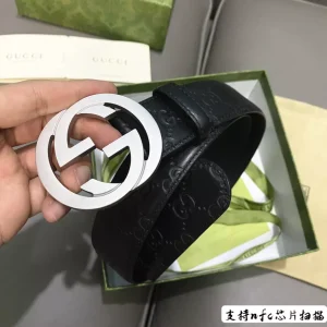 GUCCI SIGNATURE LEATHER BELT - B0145